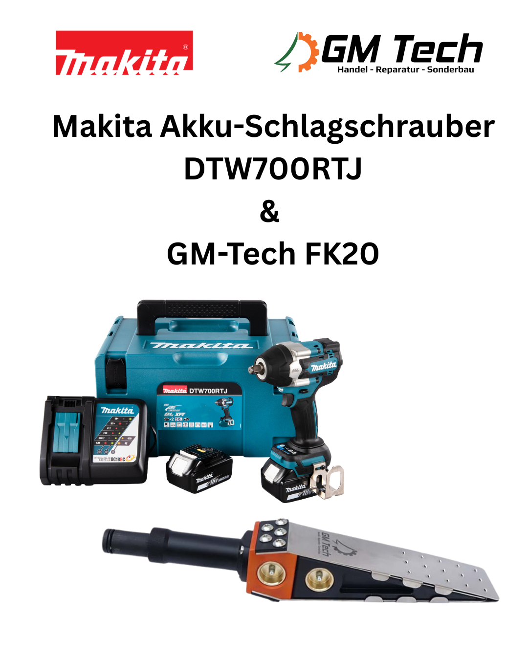AKTION Akku Schlagschrauber DTW700RTJ mit GM-Tech FK20