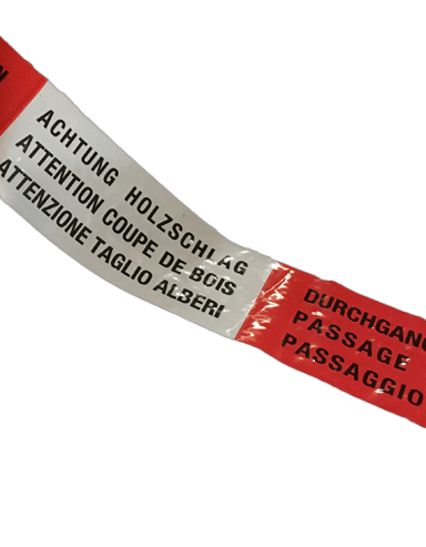 Absperrband «ACHTUNG HOLZSCHLAG D/F/I» 500 m