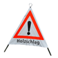 Warnpyramide Triopan Faltsignal Holzschlag Ausrufezeichen - Wicki Forst AG