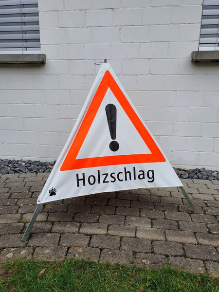 Warnpyramide Triopan Faltsignal Holzschlag Ausrufezeichen - Wicki Forst AG