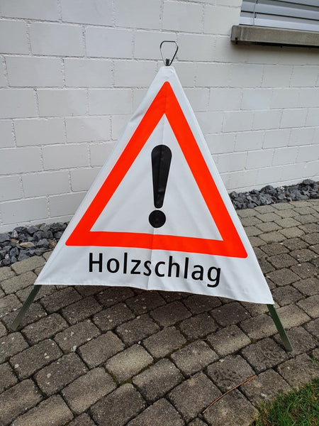 Warnpyramide Triopan Faltsignal Holzschlag Ausrufezeichen - Wicki Forst AG
